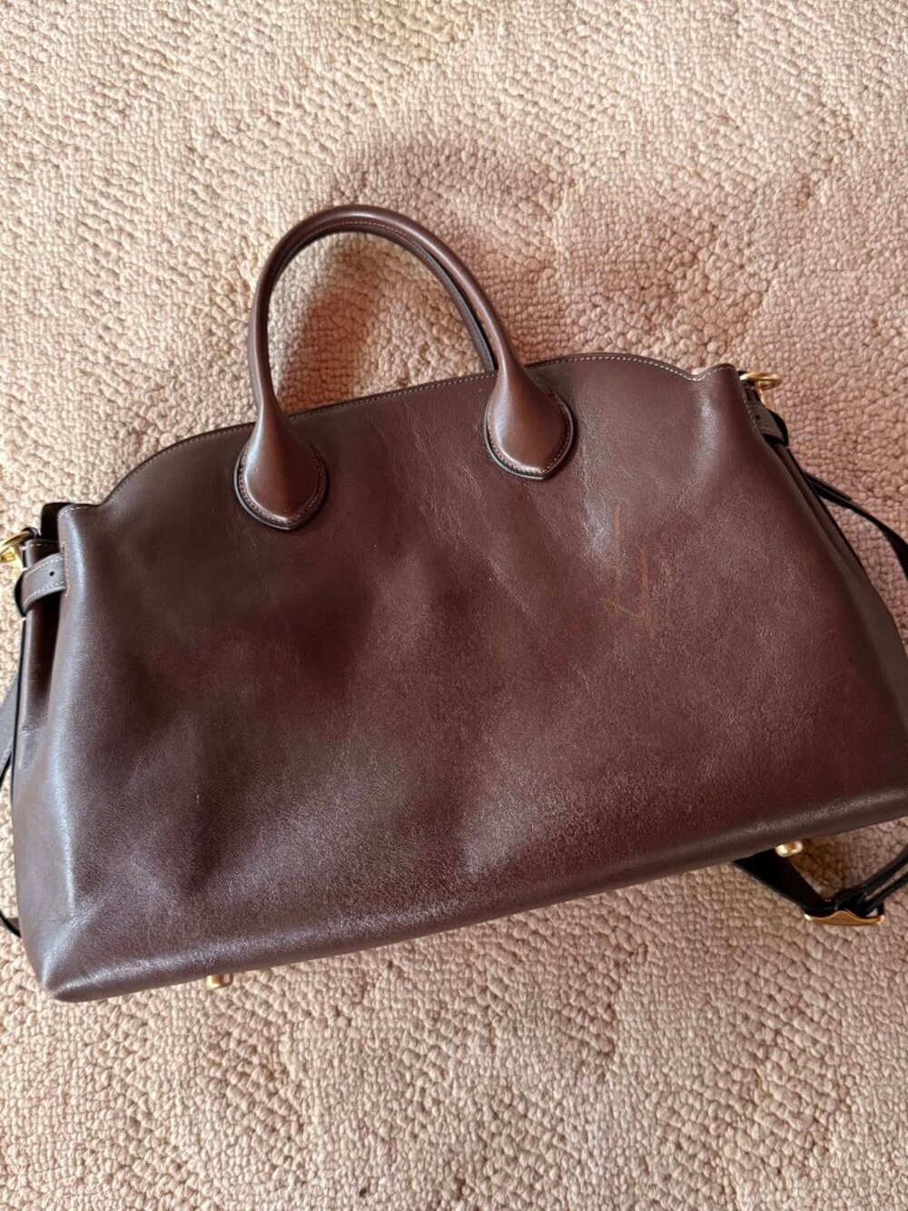 COACH Empire Large Soft Leather Carryall Bag 40 (Maple) - Picture 5 of 7
